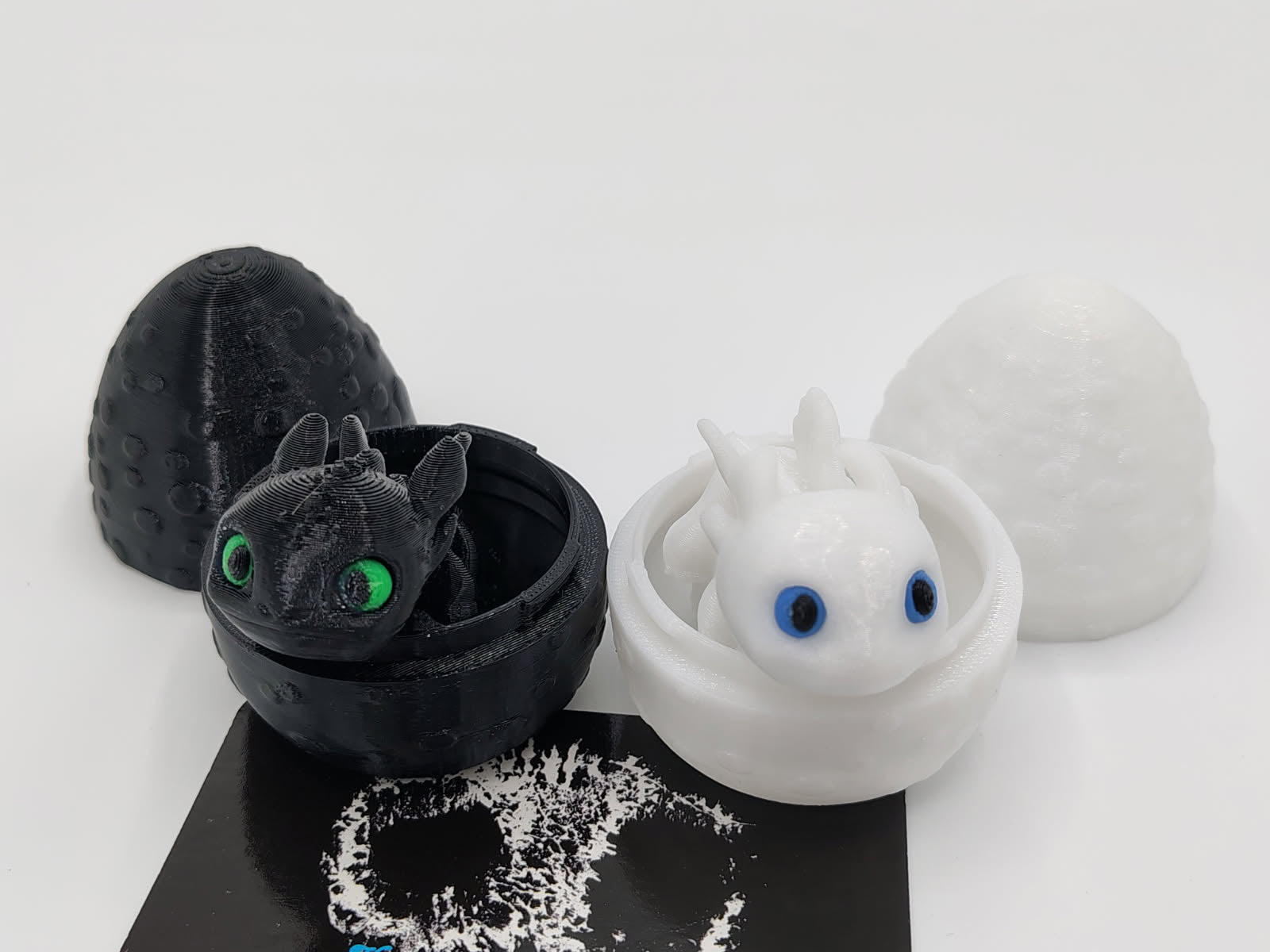 Light and Night Baby Dragon and Eggs