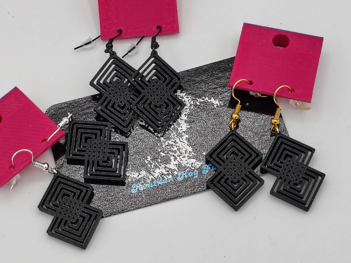 Double Diamond Earrings