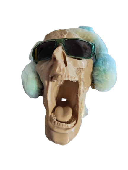 Zombie Gamer Skull